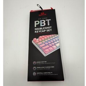 Redragon A130 Scarab Pudding Keycaps - Pink - PBT Double-Shot 104 Keys‎